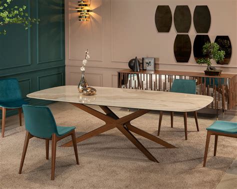 Buy Web Dining Table Ceramic Top Online In London Uk Denelli Italia