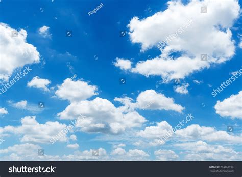 Clear Blue Sky Backgroundclouds Background Stock Photo 734867194