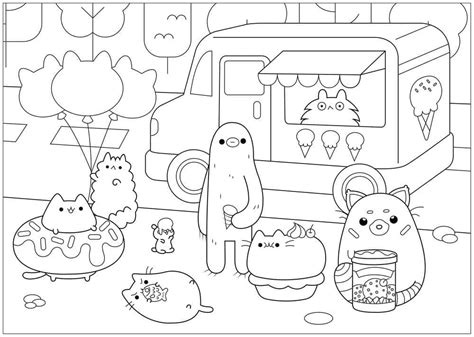 Pusheen 3 Coloring Page Download Print Or Color Online For Free