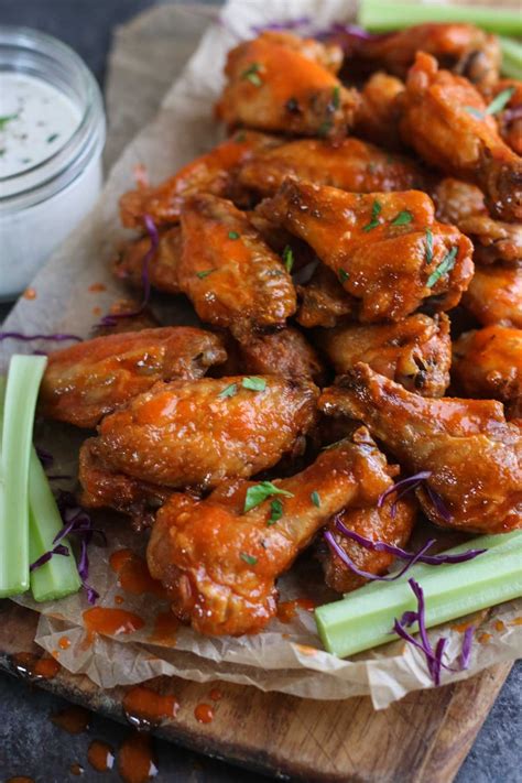 March 31 place the wings onto the prepared baking sheet and place into the refrigerator. Crispy Baked Buffalo Wings | Recipe | Healthy wings recipe ...