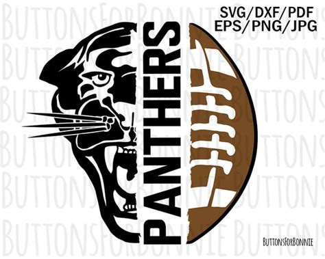 Panthers Football Svg Panthers Svg Football Svg Cut File Etsy
