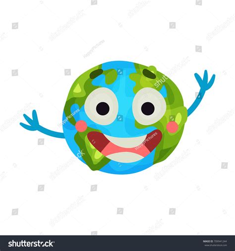Cute Cartoon Laughing Earth Planet Emoji 库存矢量图（免版税）709941244 Shutterstock