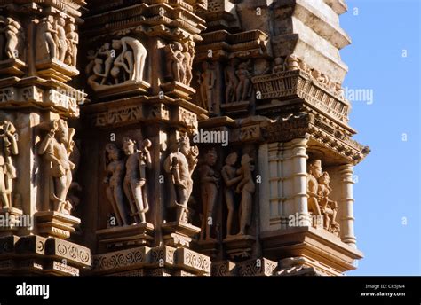 Stone Carvings Depicting Scenes From The Kamasutra Khajuraho Temples