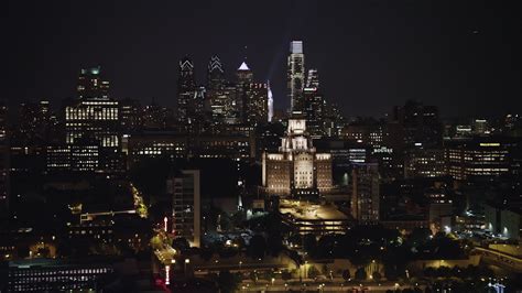 5k Stock Footage Aerial Video Of Downtown Philadelphia Skyline And The