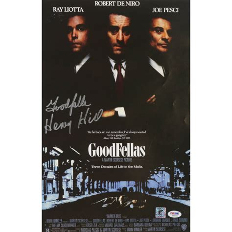 Henry Hill Signed Goodfellas 11x17 Photo Inscribed Goodfella Hill