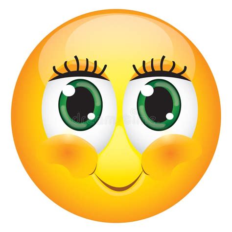 Cute Eyelashes Emoticon Vector Illustration Decorative Background Design Stock Illustration