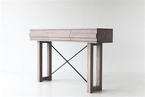 Wood Console Table Weathered Gray 0617 Bertuhome