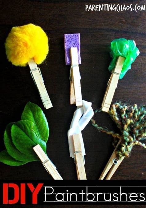 Make Your Own Diy Paintbrushes For Kids Art For Kids Preschool Art