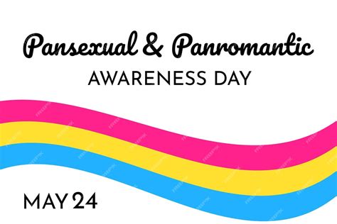 Premium Vector Pansexual Panromantic Awareness Day On 24 May Horizontal Vector Banner Design