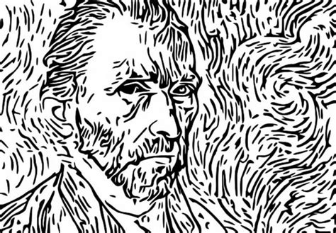 Desenhos De Pinturas Do Van Gogh Para Imprimir E Colorir