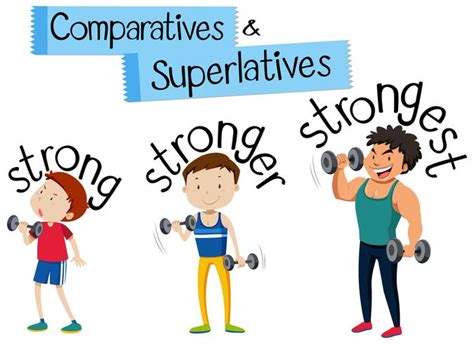 Comparatives And Superlatives Illustration 304167 Vector Art At Vecteezy