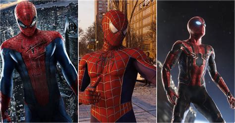 Every Live Action Spider Man Movie Suit Ranked After Far From Home