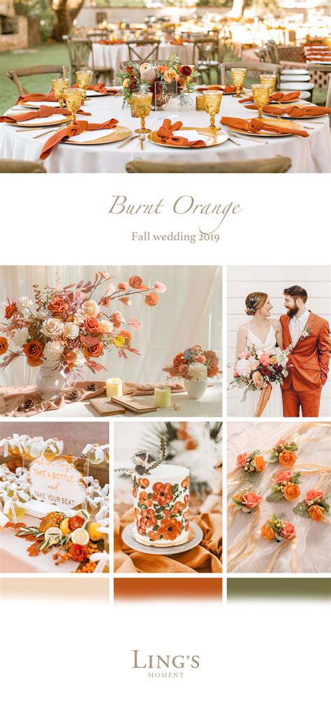 Burnt Orange Fall Wedding Palette More Flowers 10off Now Fall