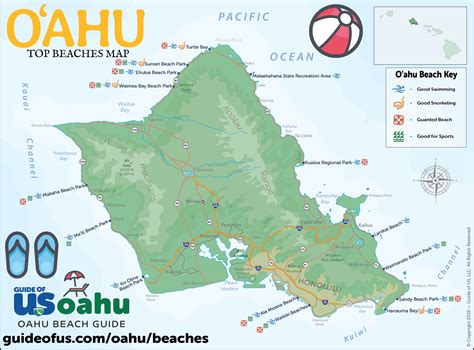 Map Of Honolulu Beaches