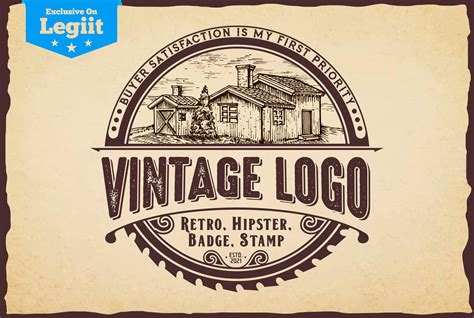 Design Retro Vintage Stamp Badge Hipster Logo Legiit