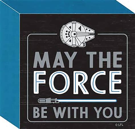 Nov202728 Star Wars May The Force Be With You Chunky Wood Sign