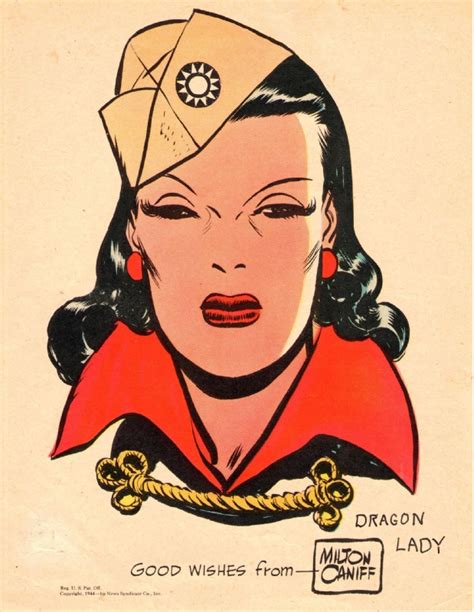 Caniff Dragon Lady Print And Signed In Pierre As Caniff Milton
