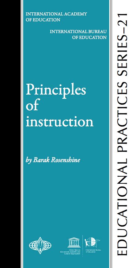 Exploring Barak Rosenshines Seminal Principles Of Instruction Why It