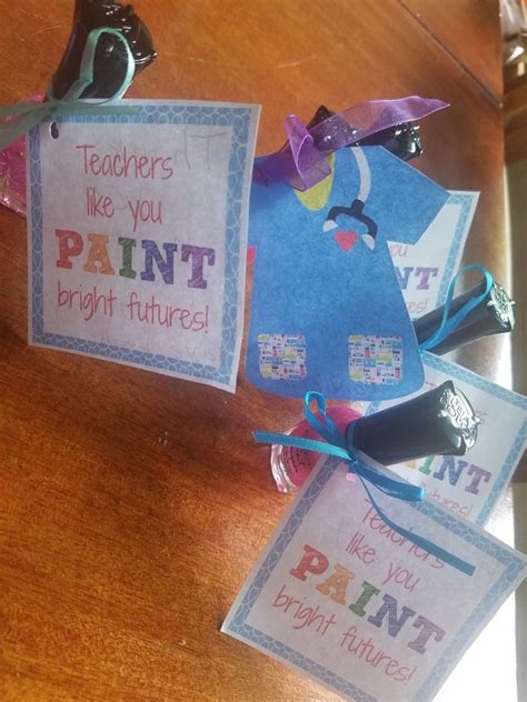 End Of Year Teacher Gift Nail Polish Teachers Like You Paint Bright Futures Teacher Gifts