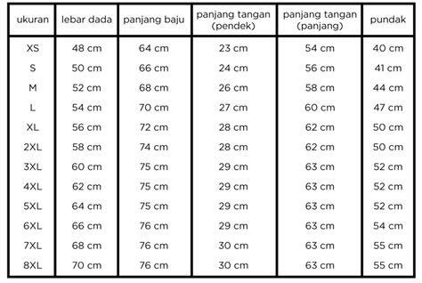Standar Ukuran - Konveksi Seragam Kerja Terbaik! - Spesialis dalam