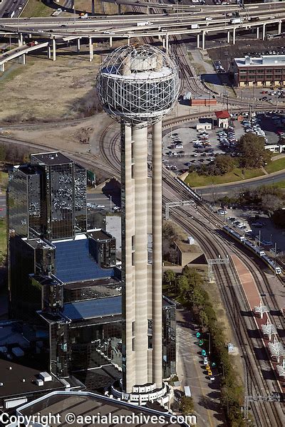 Aerial Photograph Of The Reunion Tower 300 Reunion Blvd Dallas Texas