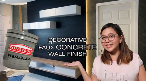 Decorative Faux Concrete Wall Finish By Boysen Konstrukt Youtube