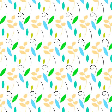 Seamless Pattern With Colorful Leaves On White Background Vector