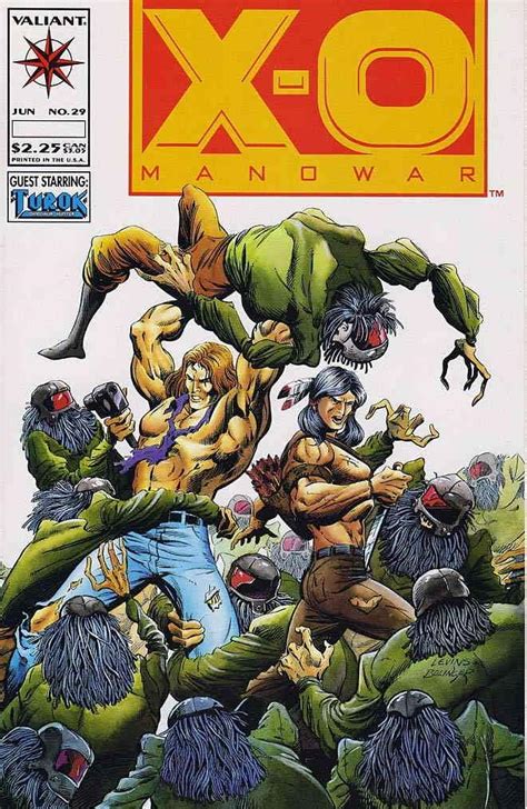 Amazon Com X O Manowar Vf Nm Valiant Comic Book Turok Dinosaur