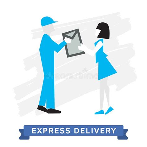Express Delivery Symbols Mail Delivery Stock Vector Illustration Of