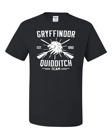 Gryffindor Quidditch Potter Fan Mens T Shirt Graphic Movie Tee Ebay
