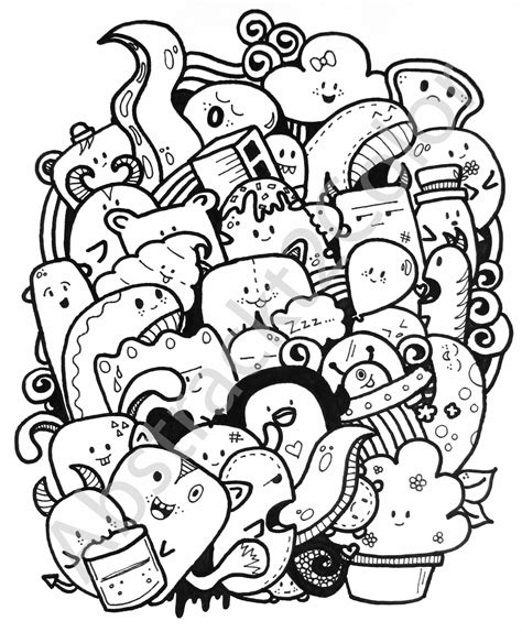 Monster Party 2015 Easy Doodle Art Doodle Art Posters Doodle Art