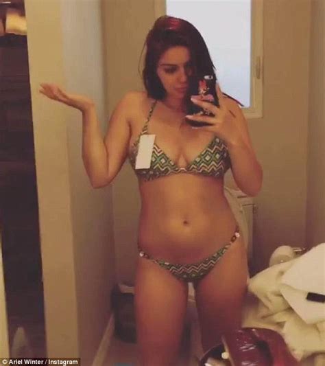 ariel winter proudly shows off her bikini body after defending kim kardashian daily mail online