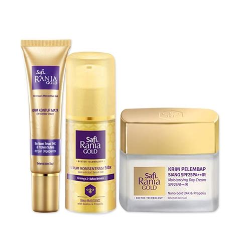 • strengthens skin structure, not only protecting the outer but also the. Buy Safi Rania Gold Skin Care Set (3 items) (HALAL) Online ...