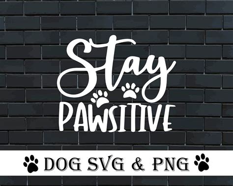 Stay Pawsitive Svg Dog Svg Dog Quote Svg Dog Paw Svg Puppy Etsy