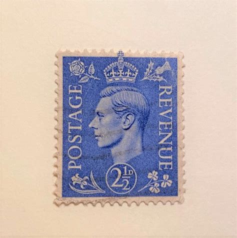 Great Britain King George VI Stamp 2 1 2d Pence Light Cancel