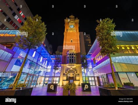 Nottingham City Center At Night Stock Photo Alamy