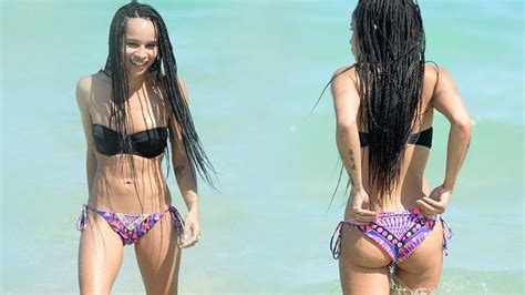 Zoe Kravitz Shows Off Her Bikini Body On The Beach In Miami Beach
