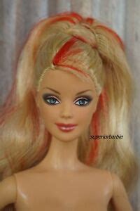 Nude Barbie Mattel Model Muse Go Red Blonde Gray Eyes Fashion Doll For