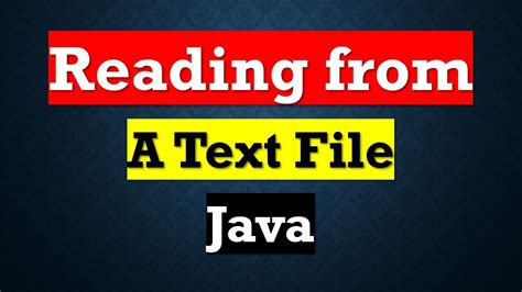 How To Read Text Files In Java P YouTube