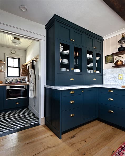Navy Kitchen With A Stunning Built In Navy Kitchen Blue Kitchen