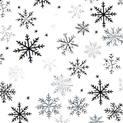 Snowflakes Seamless Pattern Hand Drawn Winter Doodle Illustration