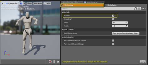 Anim Preview Editor Unreal Engine 427 Documentation