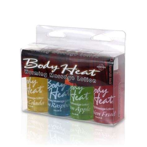 Body Heat Warming Massage Oil Sample 4 Pack Edible Flavored Warm Body Lotion Set Ebay