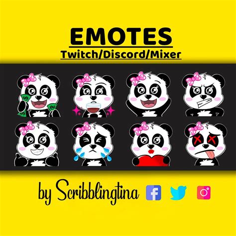 Twitch Emotes Emotes Panda Twitch Emotes Panda Emotes Etsy Uk