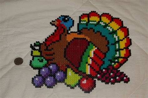 thanksgiving perler by evilpika on deviantart diy perler bead crafts perler bead art