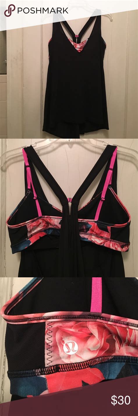 Lululemon Flowy Two Piece Tank With Shelf Bra Women Shopping Fashion Shelf Bra