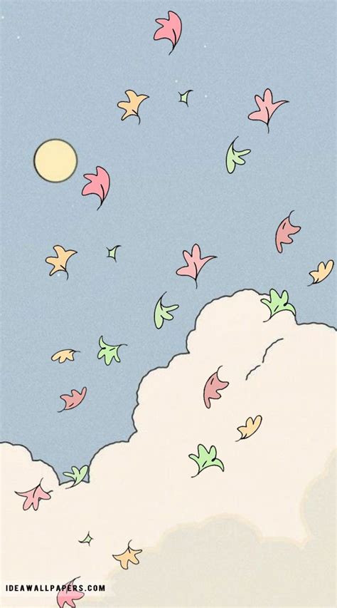 Cute Heartstopper Wallpaper Ideas Falling Leaves Blue Sky Sun