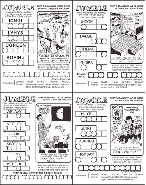 This cute worksheet is decorated with an orange border and a smiling sun. 7 Best Images of Printable Jumble Word Puzzles Coping - Word Jumble Puzzles to Print, Printable ...