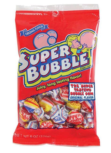 Super Bubble Bubble Gum Original 6 Ounce Bag