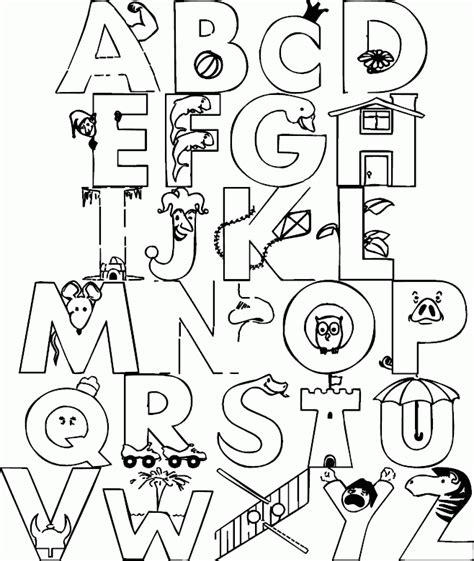 Free Printable Alphabet Coloring Pages A Z Coloring Home